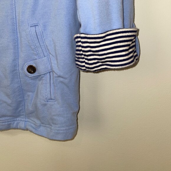 Karen Scott Sport Blue Cotton/Spandex Womens Jacket Medium - Picture 2 of 6